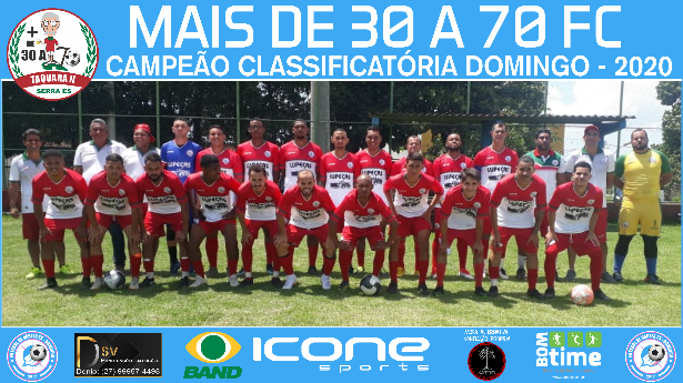 MAIS DE 30 A 70 FC - Campeão 2020 - Grupo Domingo Grande Vitória